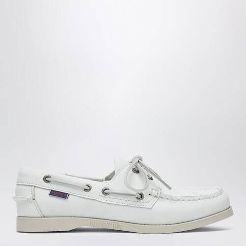 Sebago 仕品高 女士 SS26 休闲皮鞋 PORTLAND 牛皮,白色船鞋