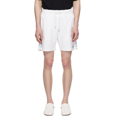 Casablanca 男士 短裤 白色 Monogram Jacquard Towelling
