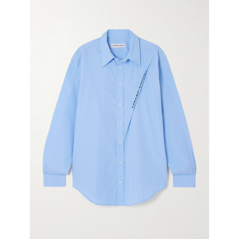 Y/project 女士衬衫 刺绣有机棉质府绸衬衫