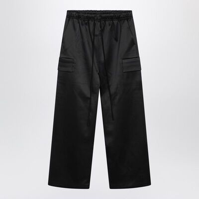 Essentials 男士 FW25 长裤 黑色缎面工装裤子