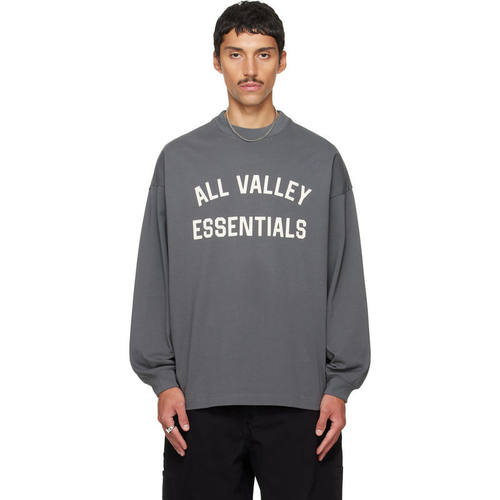 Essentials 男士 T恤 Fear of God 灰色 Merch 长袖