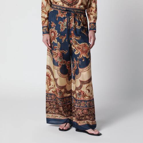 Zimmermann 兹默曼 女士 FW26 长裤 JACOBEAN 紫菀海军蓝裤子