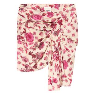isabel marant 女士 SS26 迷你裙 OVIA 多色印花迷你半身裙