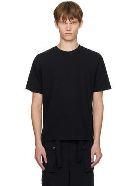 AURALEE 男士 T恤 黑色 Seamless Crew Neck