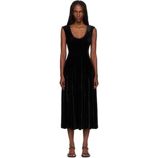 中长连衣裙 女士 黑色 Leila 连衣裙 Danielle Velvet Guizio