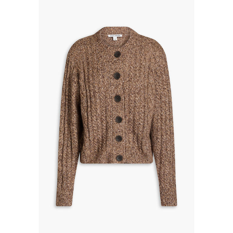 Autumn Cashmere 女士 开衫 纱线粗线针织羊绒真丝混纺针织开衫