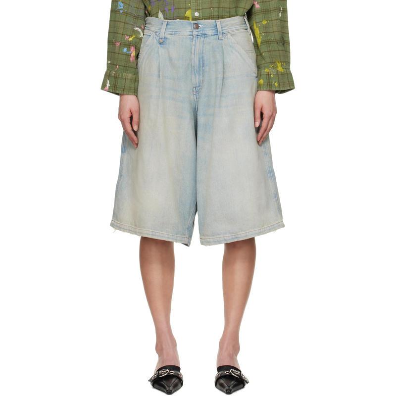 R13 女士 牛仔短裤 蓝色 Baggy Jesse Carpenter 牛仔短裤