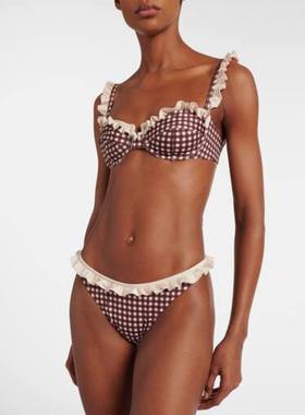 Bananhot 女士 比基尼 Angela 方格棉布比基尼下装