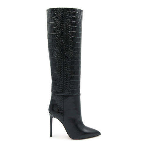 Paris Texas 女士 FW26 靴子 CARBON 黑色皮质超细跟