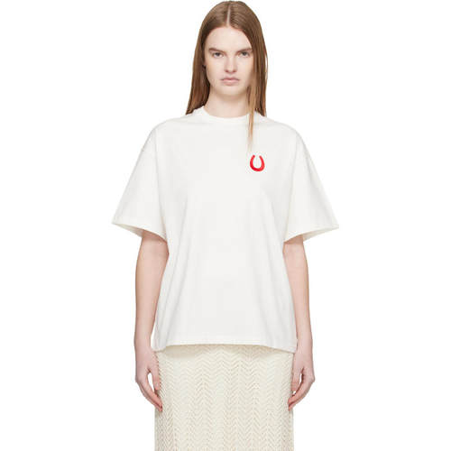 Jil Sander 吉尔·桑达 女士 T恤 白色 Cotton Crew-Neck