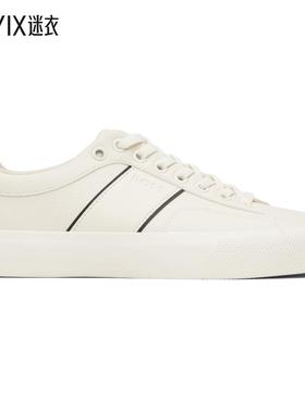 Boss雨果博斯 男款灰白色 Faux-Leather Contrast Backtab 运动鞋