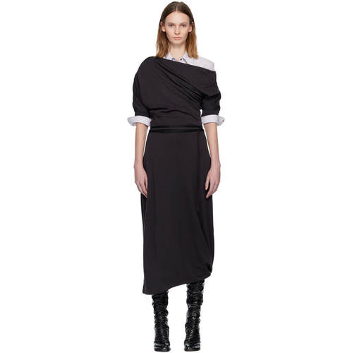 Lemaire 勒梅尔 女士 FW25 中长连衣裙 灰色 Twisted Hem 连衣裙