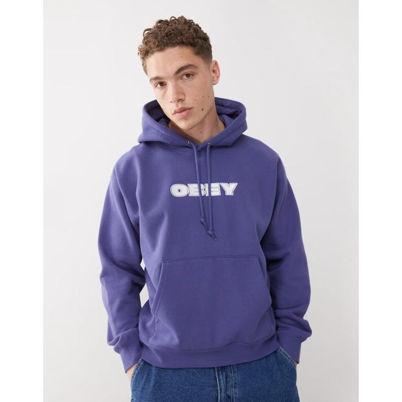 OBEY 男士 卫衣 access 徽标连帽衫(蓝色)