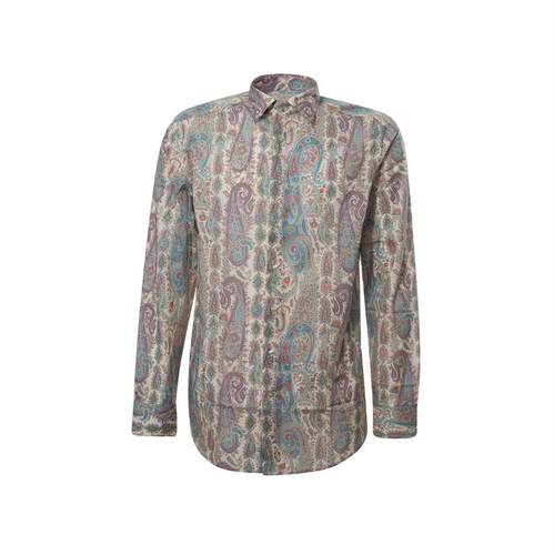 Etro 艾绰 男士 SS26 衬衫 Etro 佩斯利印花弧形下摆
