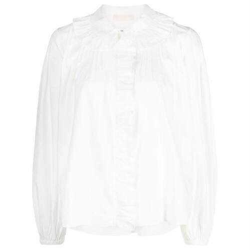 Ulla Johnson 女士 SS24 衬衫 Dolores 荷叶边