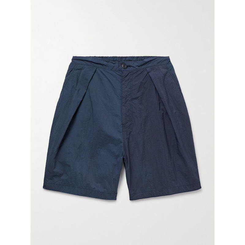 BLUE BLUE JAPAN 男士 FW25 短裤 锥形褶裥靛蓝染色尼龙短裤,男装,短裤,淘宝优惠券,粉丝福利购,淘宝优惠卷