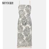 Wei 女款 花朵精饰真丝混纺吊带连衣裙 Jacques 迷衣时尚