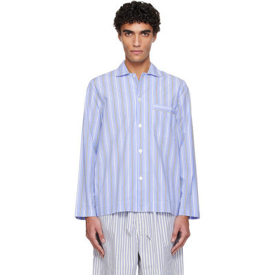 Tekla Fabrics 男士 睡衣 Tekla 蓝色 Poplin Long-Sleeved
