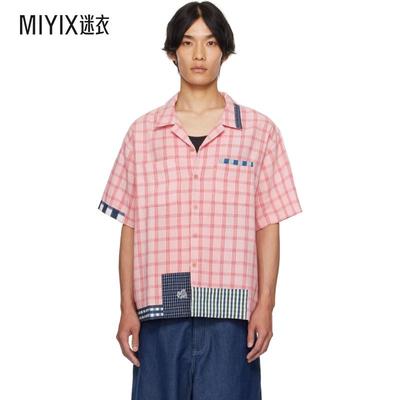 Story mfg. 男款粉色 PA 短袖衬衫 迷衣时尚