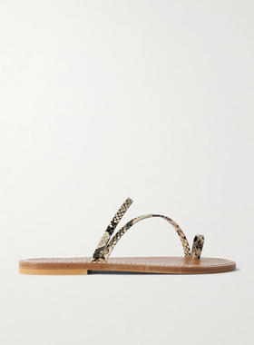 K Jacques 女士 凉鞋 Actium 蛇皮质感凉拖