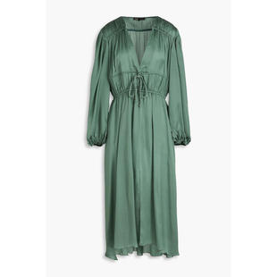 女士 cupro 中长连衣裙 detailed satin Tie Maje