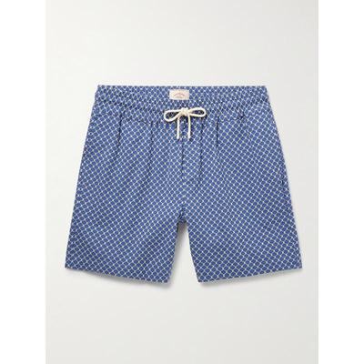 PORTUGUESE FLANNEL 男士 短裤 直筒有机棉混纺提花抽绳短裤