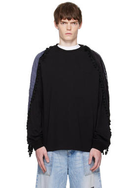 We11Done 男士 T恤 黑色 Bandana Scarf