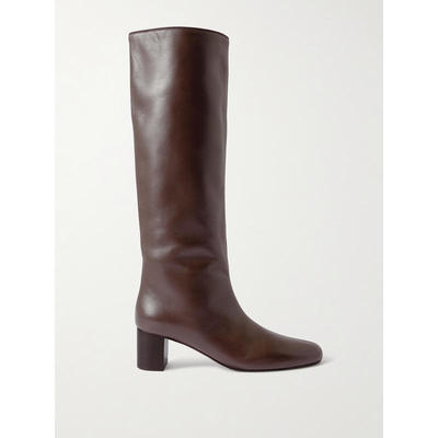 Totême 女士 SS26 中筒靴 Downtown 皮质及膝靴子