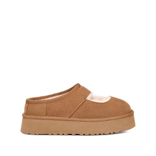 UGG Australia 女士 FW26 凉拖 Bea 麂皮玛丽珍厚底鞋