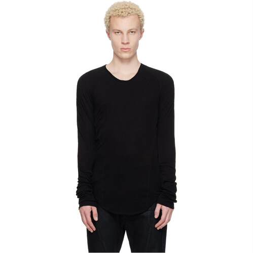julius 男士 T恤 黑色 Seamed Skinny