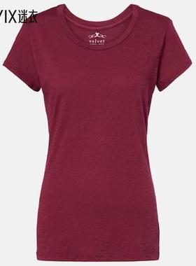 Velvet by Graham & Spencer 女款Odelia 棉质针织T恤 迷衣时尚