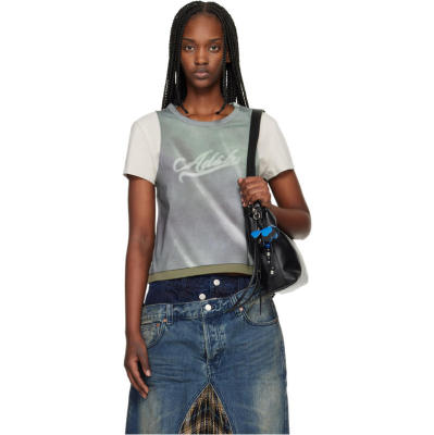 Andersson Bell 女士 T恤 绿色  驼色 Washed Printed Layered
