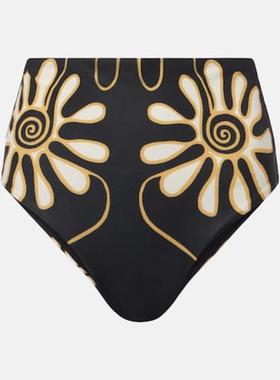 Cala De La Cruz 女士 比基尼 Elisa 印花高腰比基尼下装