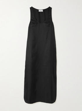 Loulou de Saison 女士 中长连衣裙 Nada 斜纹丝绸中长连衣裙