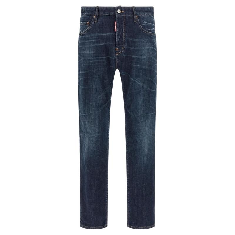 DSQUARED2/D2次方 男士 26春新品 牛仔长裤 标志貼片直筒牛仔裤