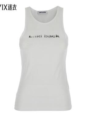 【春夏新品】Low Classic 'Laid Back' on Front 白色无袖圆领印