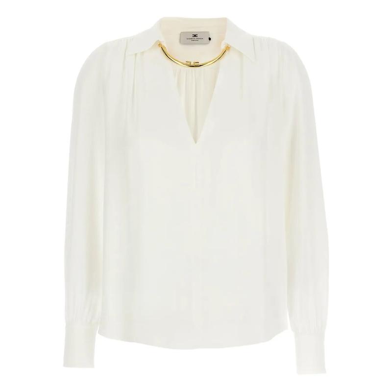 Elisabetta Franchi 女士 FW25 衬衫 粘胶乔其纱衬衫