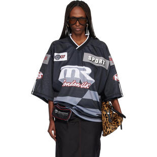 Martine Rose 女士 T恤 灰色 Oversized Hockey T 恤