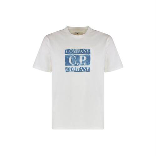 C.P. Company 男士 SS26 POLO衫 CP公司徽标印花圆领 T 恤