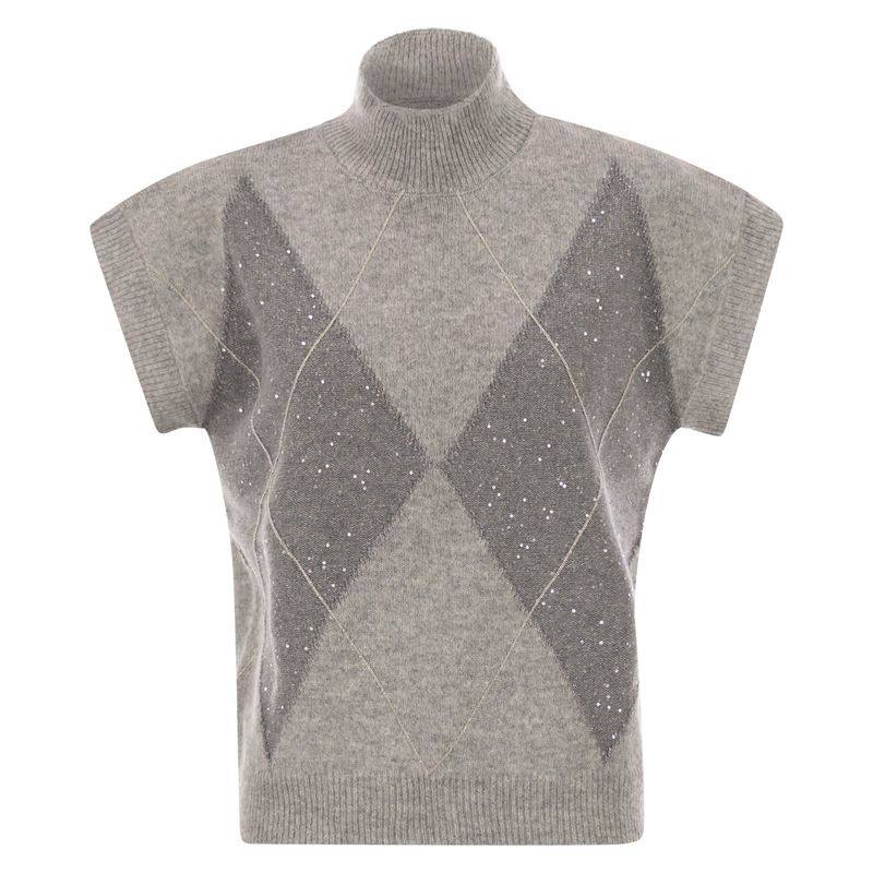 Peserico 女士 FW25 毛衣 羊绒卢勒克斯真丝羊毛针织衫