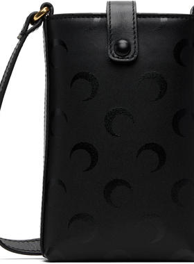 Marine Serre 女士 单肩包 黑色 Moon Canvas Phone