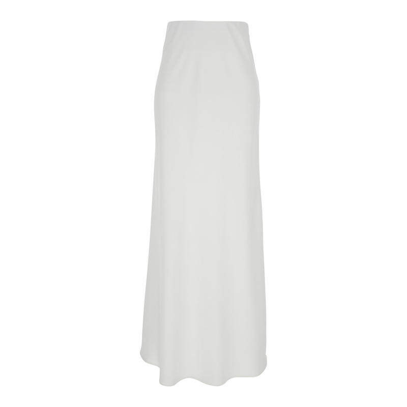Plain 女士 SS25 半身裙 at 白色长款裙摆皱褶缎面女士内裤