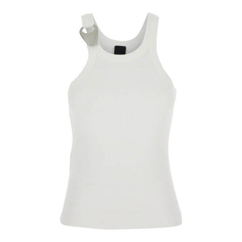 Pinko 品高 女士 SS26 背心 CASSIS' Ribbing 上衣(白色)