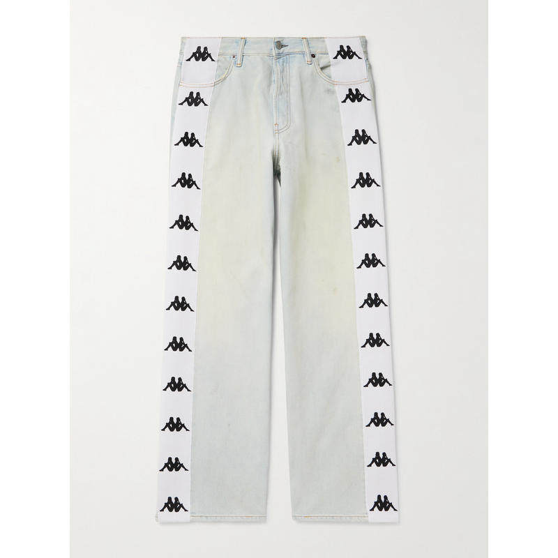 Acne Studios 男士 FW25 牛仔长裤 + Kappa 直筒网状装饰牛仔裤