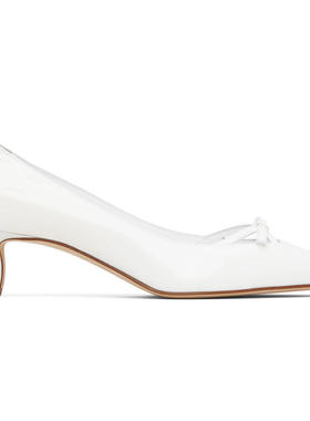 Manolo Blahnik 莫罗·伯拉尼克 女士 高跟鞋 白色 Grafa 中跟鞋