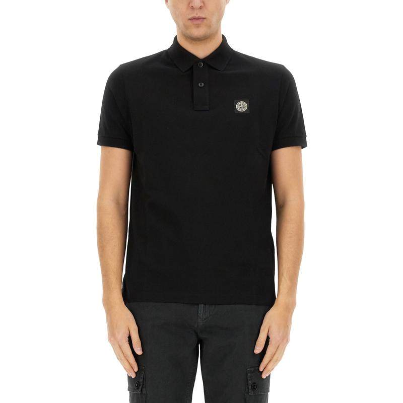 Stone Island 男士 SS25 POLO衫 带Logo拼缀Polo衫