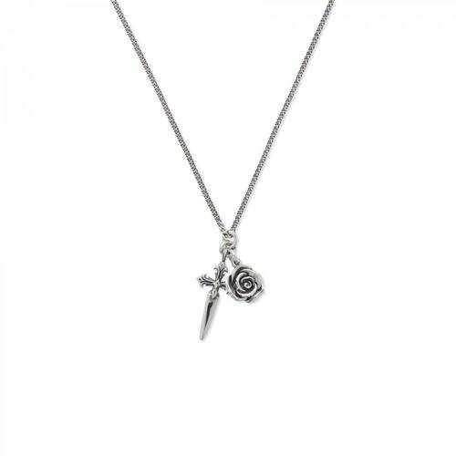 Emanuele Bicocchi 男士 CO 项链/吊坠 匕首十字架和玫瑰项链