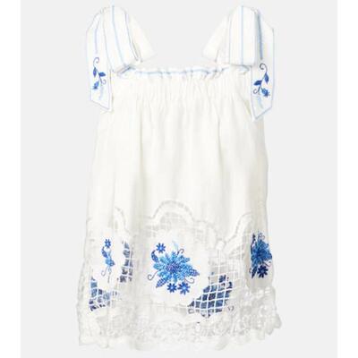 FARM Rio 女士 背心 Jardin de Rêve 花朵亚麻混纺上衣