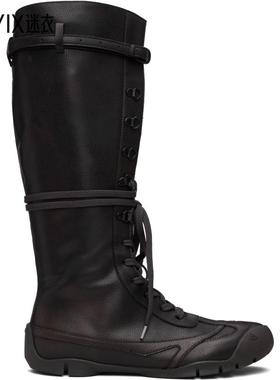 untitlab® 男款黑色 Swift Trek Vintage Racing 高筒靴 迷衣时尚