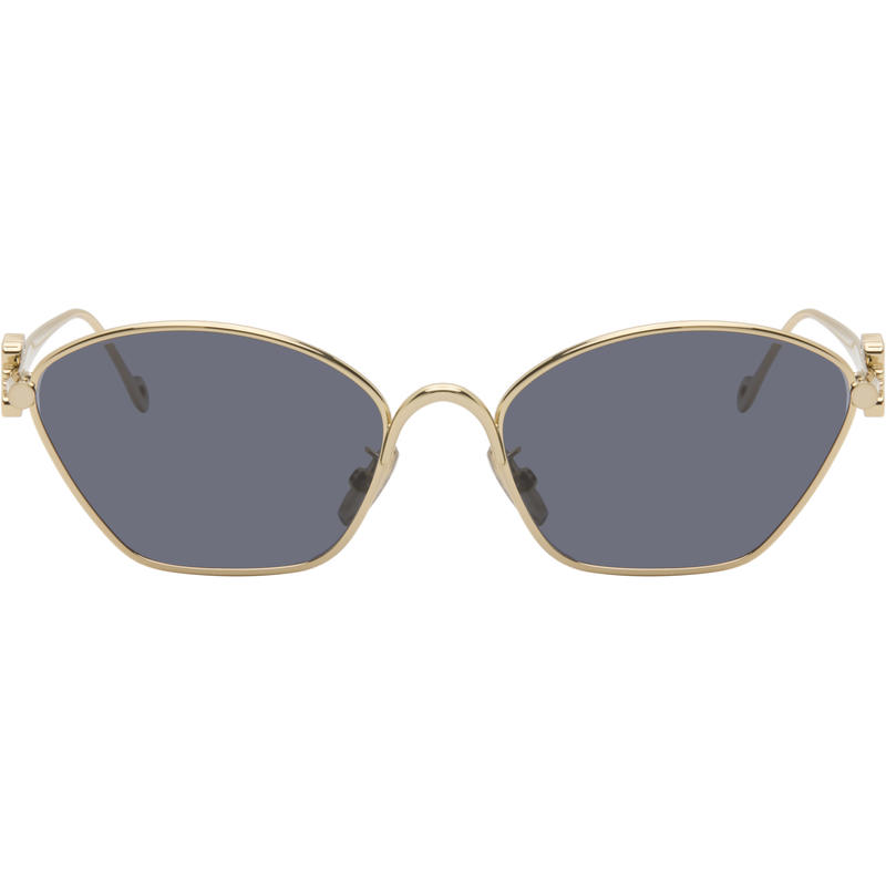 Loewe 女士 太阳镜 金色 Anagram Hexagonal Cat-Eye 太阳镜